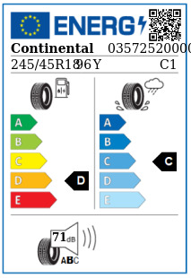 Anvelopa vara 245/45/18 Continental ContiSportContact3 RunOnFlat 96Y