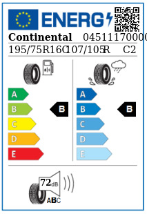 Anvelopa vara 195/75/16C Continental ContiVancoContact100 107/105R