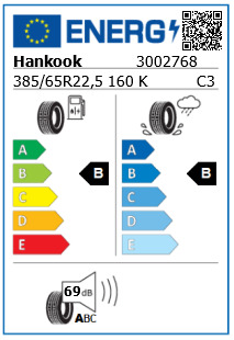 Anvelopa trailer 385/65/22,5 Hankook TH31 160K