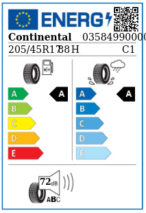 Anvelopa vara 205/45/17 Continental ContiEcoContact6 XL 88H