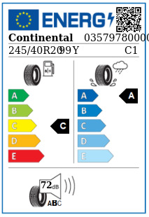 Anvelopa vara 245/40/20 Continental ContiPremiumContact6 RunOnFlat 99Y