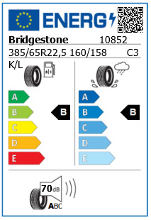 Anvelopa trailer 385/65/22,5 Bridgestone Duravis RT2 160/158K/L