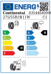 Anvelopa vara 275/55/19 Continental ContiSportContact5 SUV 111W