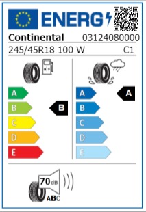 Anvelopa vara 245/45/18 Continental UltraContact XL 100W