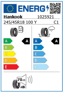 Anvelopa vara 245/45/18 Hankook Ventus S1 Evo3 K127 XL 100Y