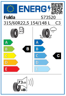 Anvelopa directie 315/60/22,5 Fulda RegioControl 3 HL 154/148L