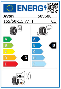 Anvelopa vara 165/60/15 Avon ZT7 - made by Goodyear 77H