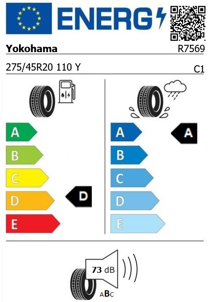 Anvelopa vara 275/45/20 Yokohama AdvanSport V107 XL 110Y