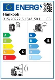 Anvelopa tractiune 315/70/22,5 Hankook DH51 (MS) 154/150L