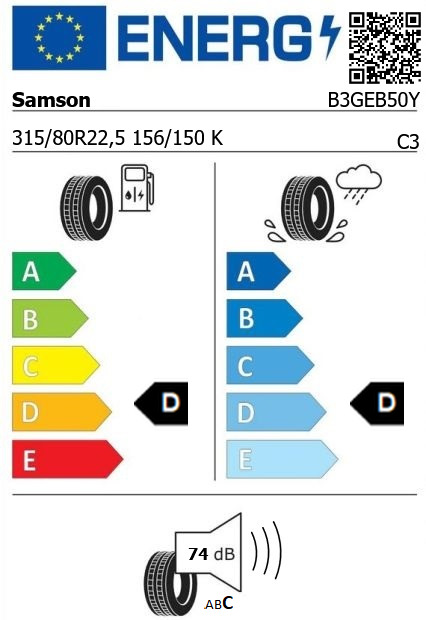 Anvelopa tractiune 315/80/22,5 Samson GC-D1 On/Off 156/150K