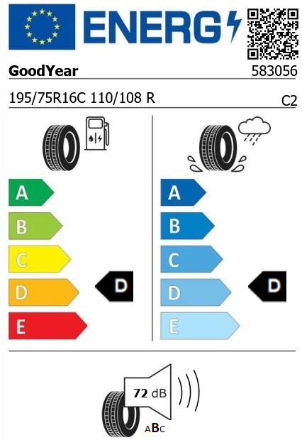 Anvelopa iarna 195/75/16C GoodYear UG Cargo 110/108R