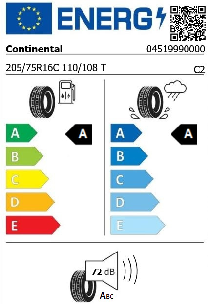 Anvelopa all seasons 205/75/16C Continental VanContact A/S Eco 110/108T