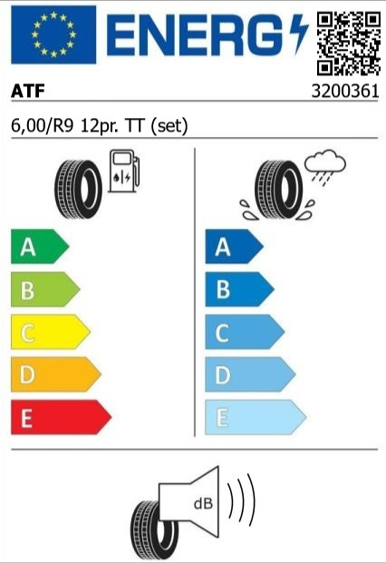 Anvelopa tractiune 6,00//9 ATF 5419 12pr. TT (set)